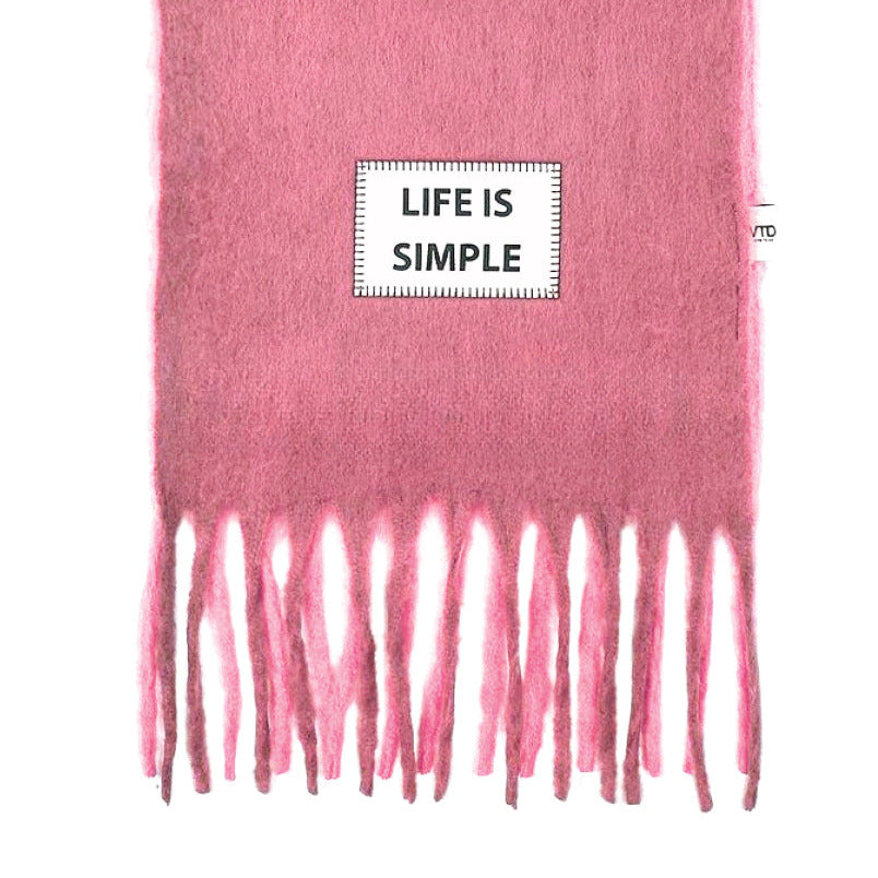 Verb To Do Echarpe Maxi Life Is Simple Pink