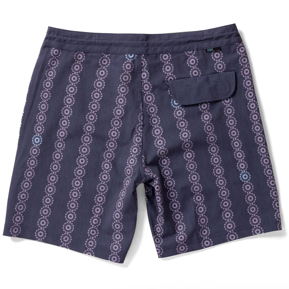 short de surf vissla pour homme gris avec pirales parme vue de dos poche