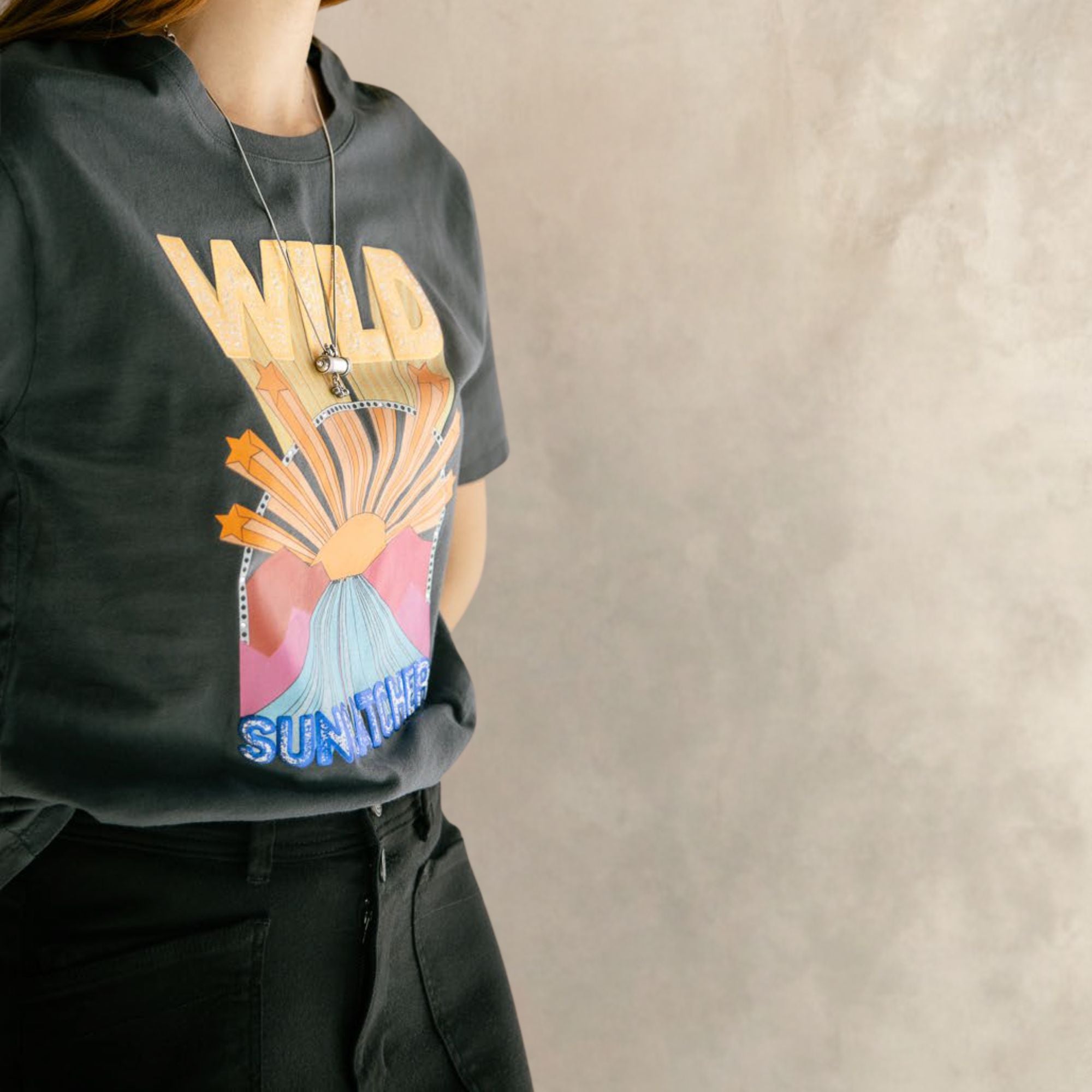 tee shirt noir freeman suria oversize suncatcher