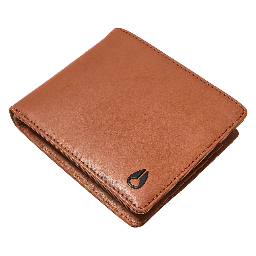 Portefeuille Nixon Pass Leather Coin Wallet saddle vue fermée