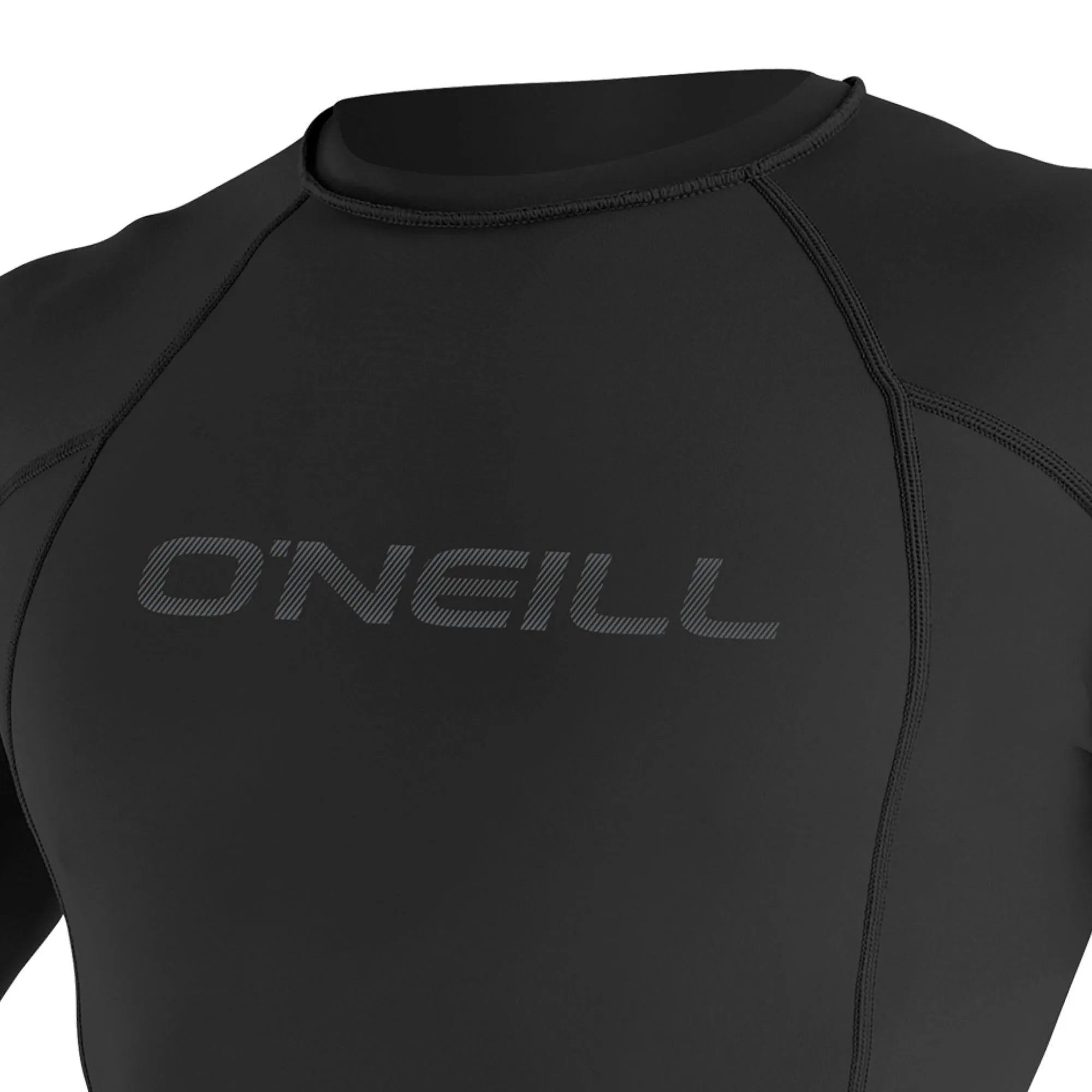 Détail du lycra polaire O’Neill Thermo-X Black avec logo poitrine et col rond