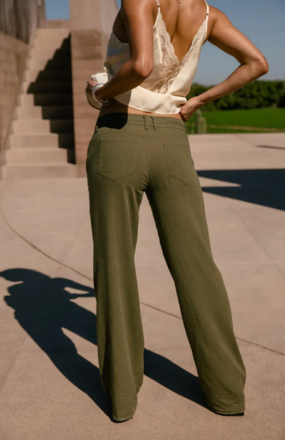 pantalon fluide porte silhouette ete volume large mouvement naturel