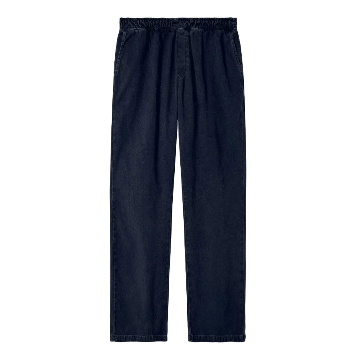 Pantalon surfwear Jonsen Island à taille élastiquée, coupe droite et finition unie présenté de face sur fond blanc