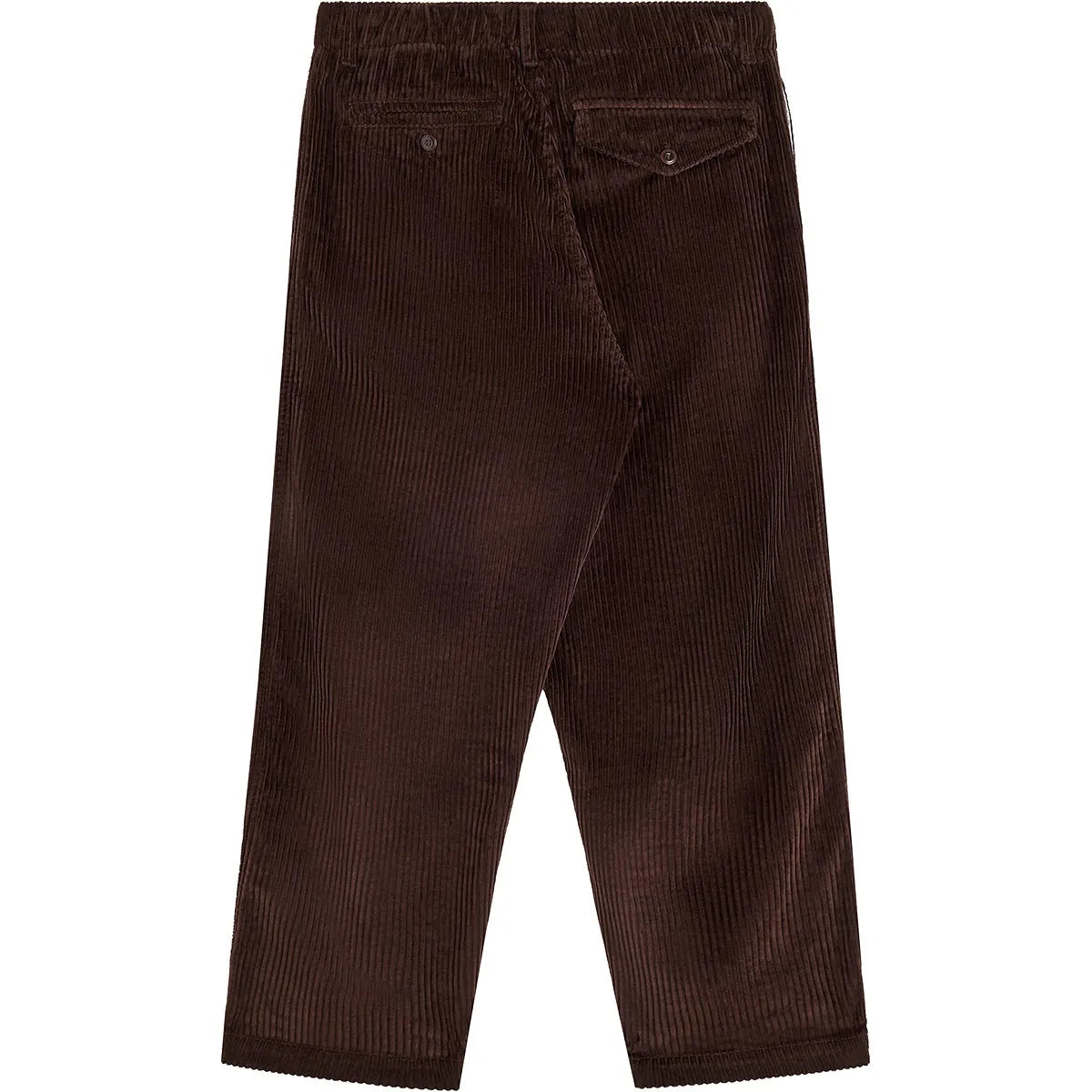 Pantalon large Bask in the Sun Pablo marron chocolat en velours côtelé, vue arrière
