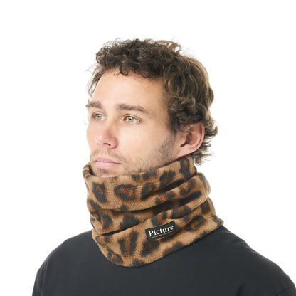 Cache-cou unisexe Picture Organic Clothing Sub Neckwarmer Wild Spot Print porté autour du cou, polaire à motif léopard et logo Picture