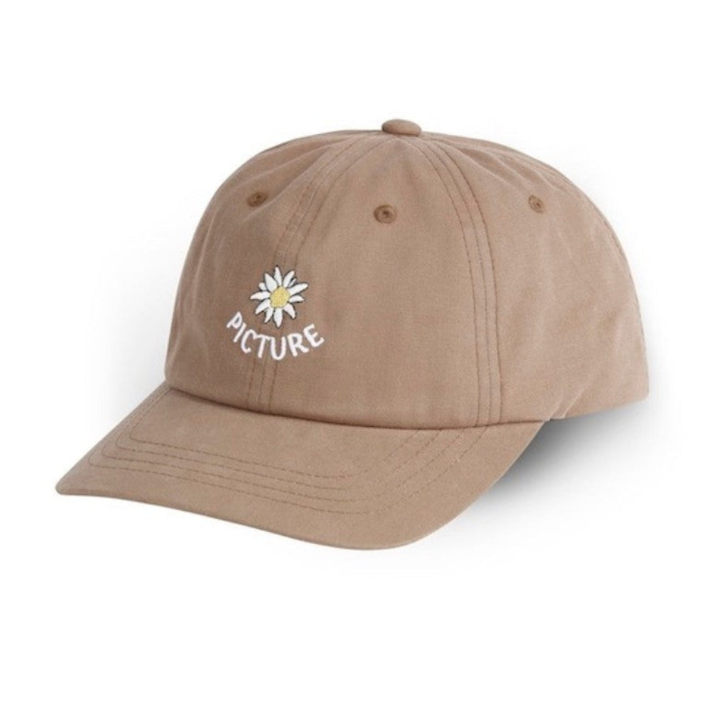 casquette beige picture avec fleur brodée