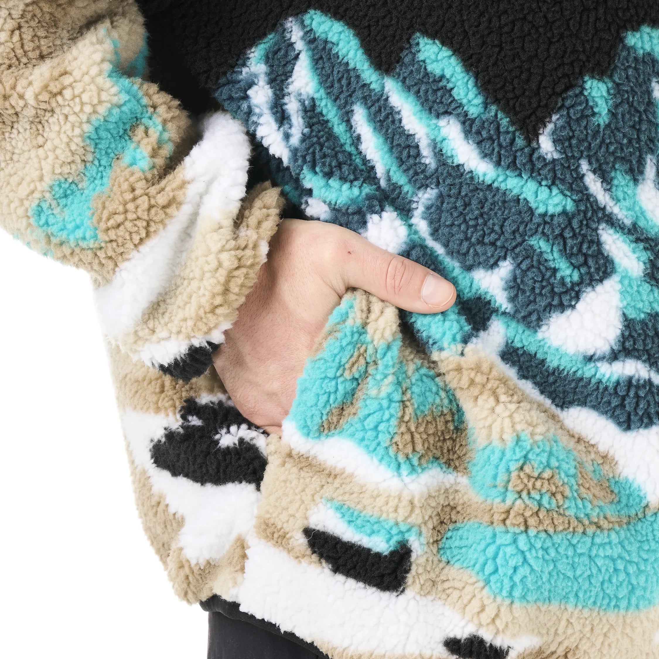 PICTURE SWEAT POLAIRE SHERPA HAFDALS ZIP FLEECE Pure cashmere