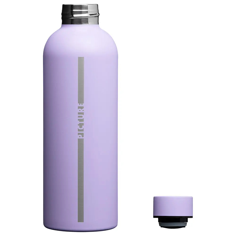gourde violette a double paroi isotherme avec bouchon pose