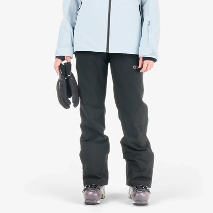 Pantalon de ski et snowboard femme Picture Organic Clothing Exa Black porté de face, coupe droite et coloris noir