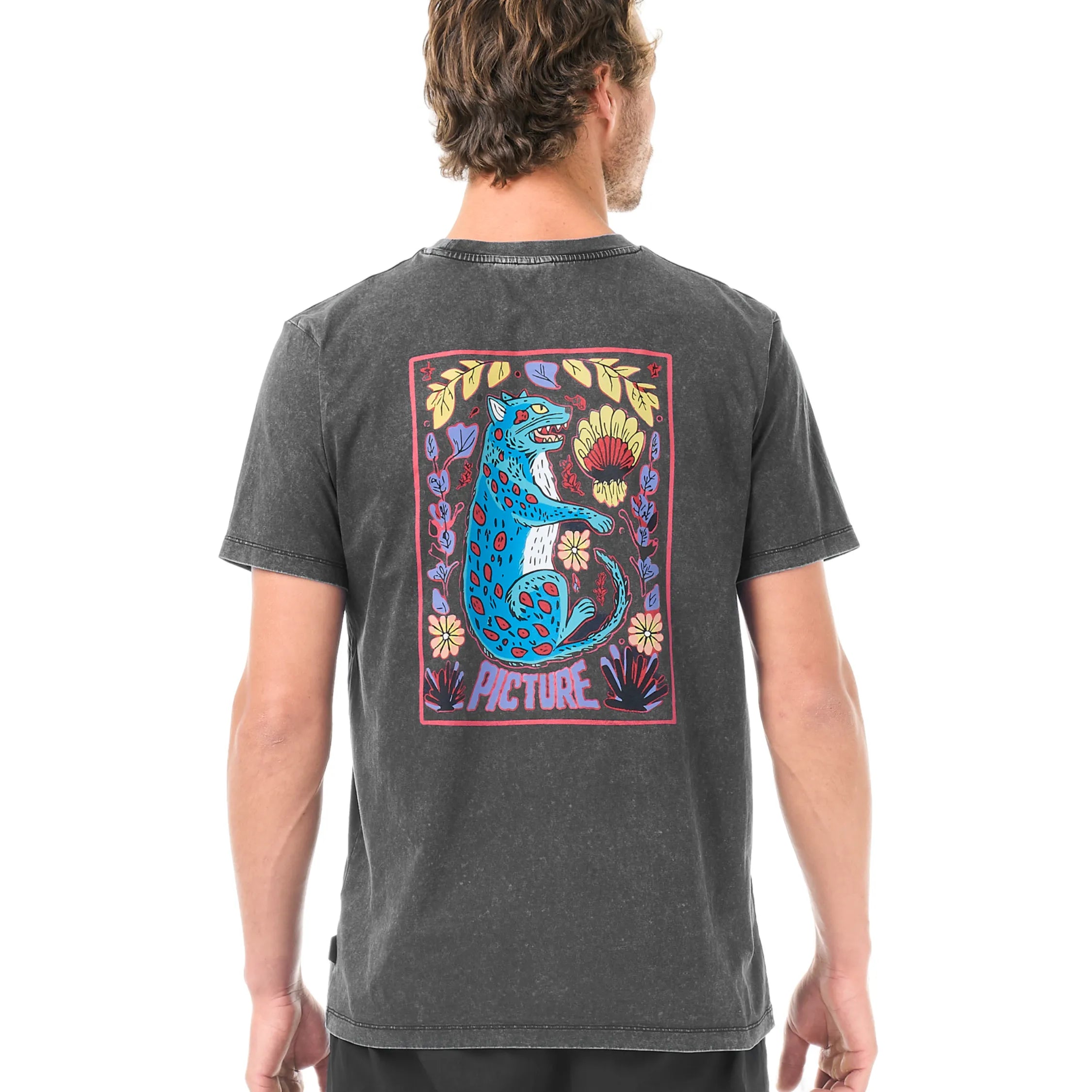 PICTURE T-SHIRT KARO Black Washed