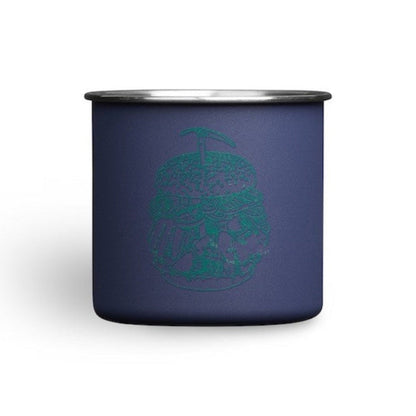 tasse violette avec logo vert