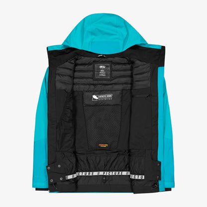 Intérieur ouvert de la veste de ski Picture Goods JKT Capri Breeze avec doublure noire et rangements intégrés
