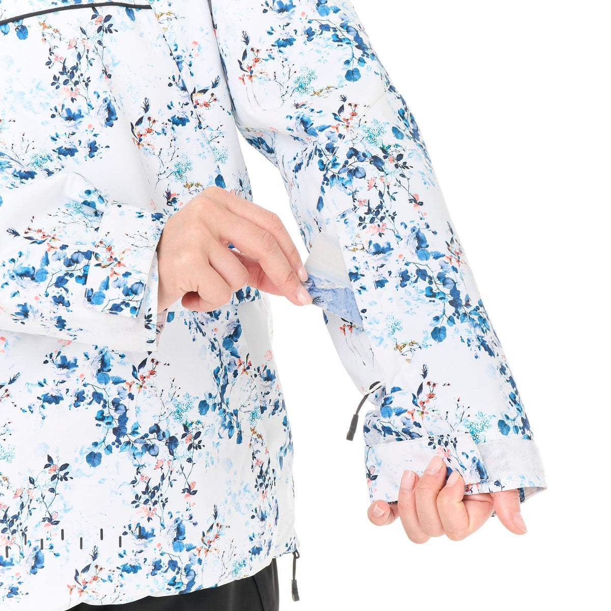 Manche et poignet de la veste de ski femme Picture Luma 1/4 Zip Schrubby Print avec passe-pouce