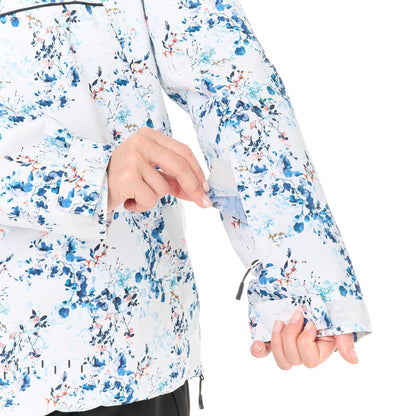 Manche et poignet de la veste de ski femme Picture Luma 1/4 Zip Schrubby Print avec passe-pouce