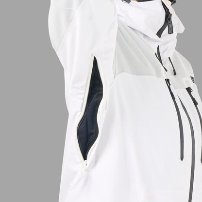 Aération zippée sous le bras de la veste de snowboard femme Picture Orakoon JKT Brillant White