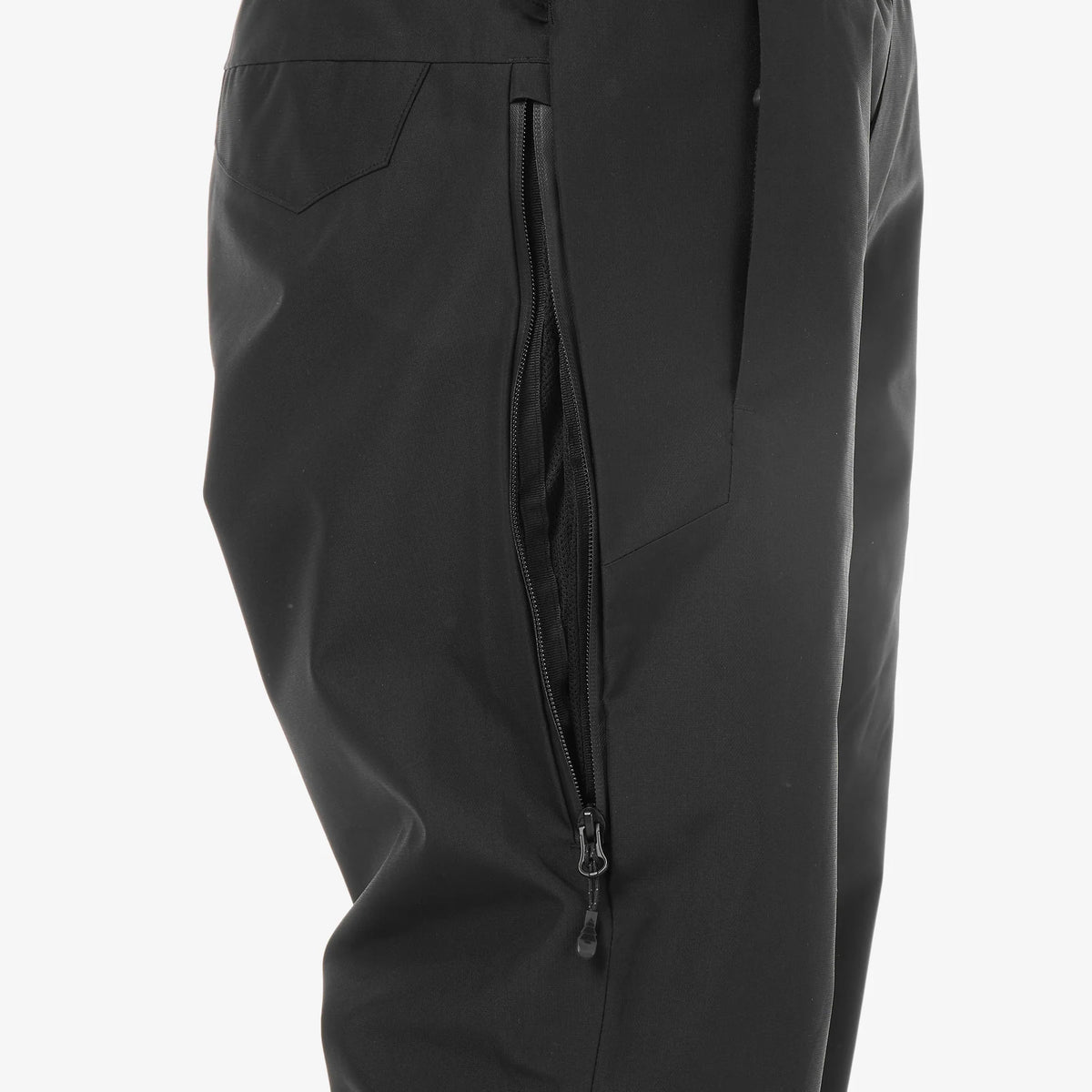 Détail de l’aération zippée sur la cuisse du pantalon Picture Object Black