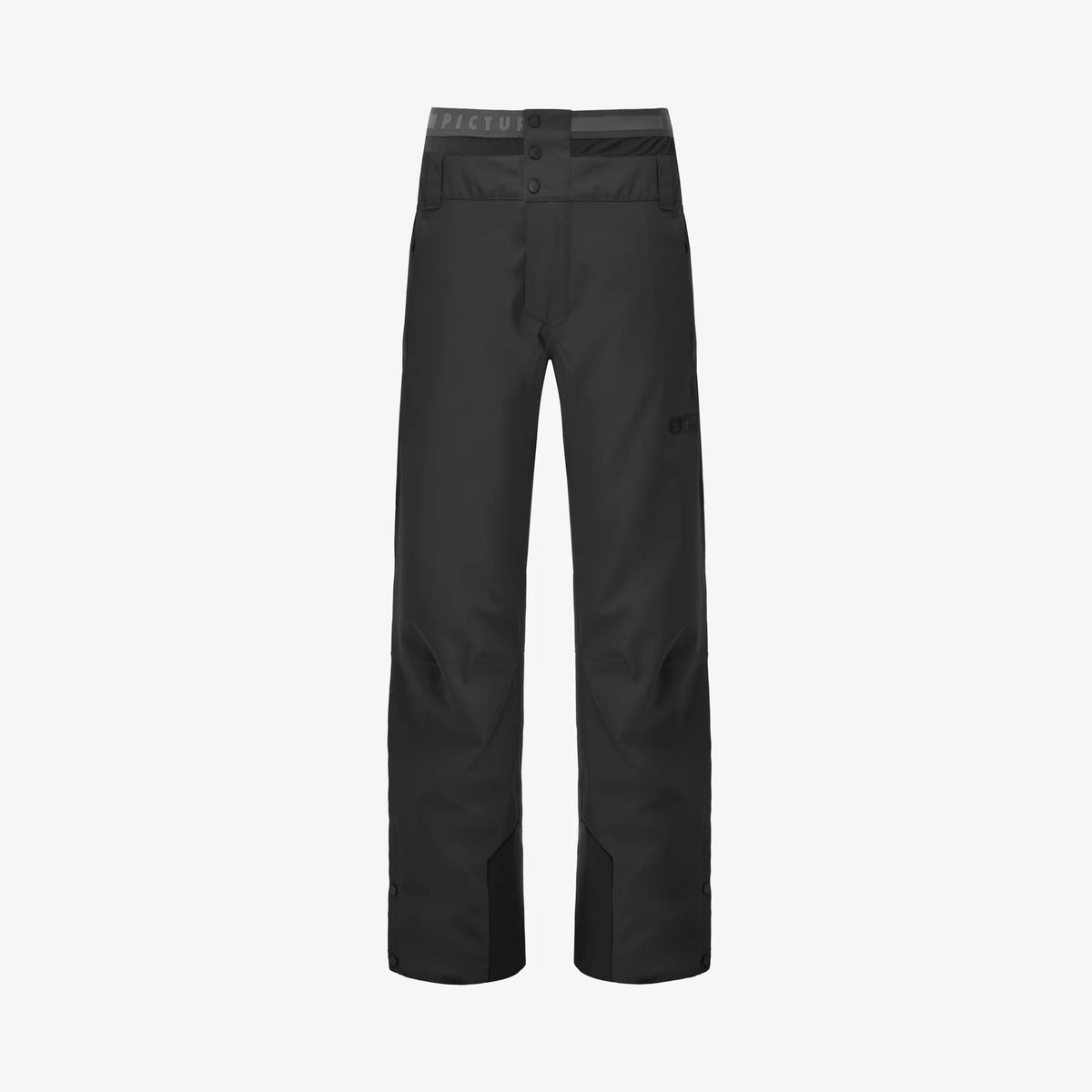 Dos du pantalon Picture Object Black présenté à plat, poches arrière et renforts en bas de jambe