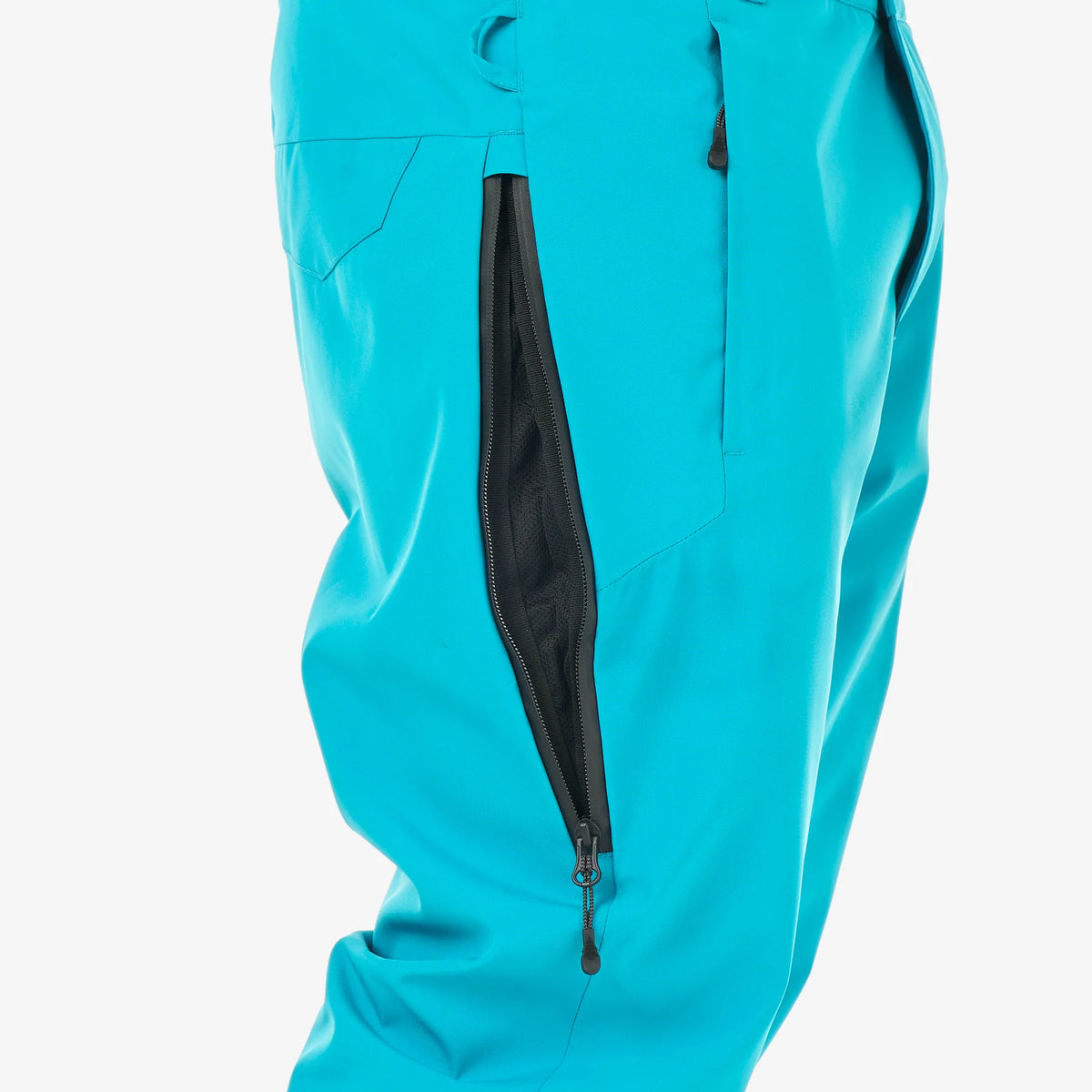 Aération zippée sur la cuisse du pantalon de ski Picture Object Pants Capri Breeze, détail du zip de ventilation