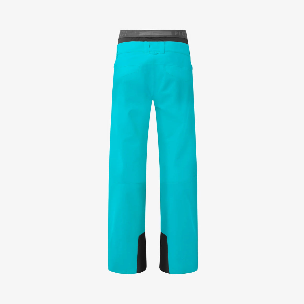 Dos du pantalon de ski Picture Object Pants Capri Breeze présenté à plat avec renforts noirs au bas des jambes