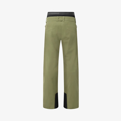 Dos du pantalon de ski Picture Object Pants Olivine présenté à plat, coupe droite et bas de jambe renforcé