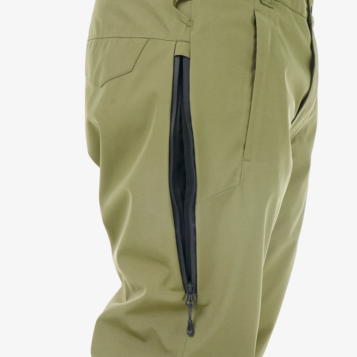 Aération zippée sur la cuisse du pantalon de ski et snowboard Picture Object Pants Olivine