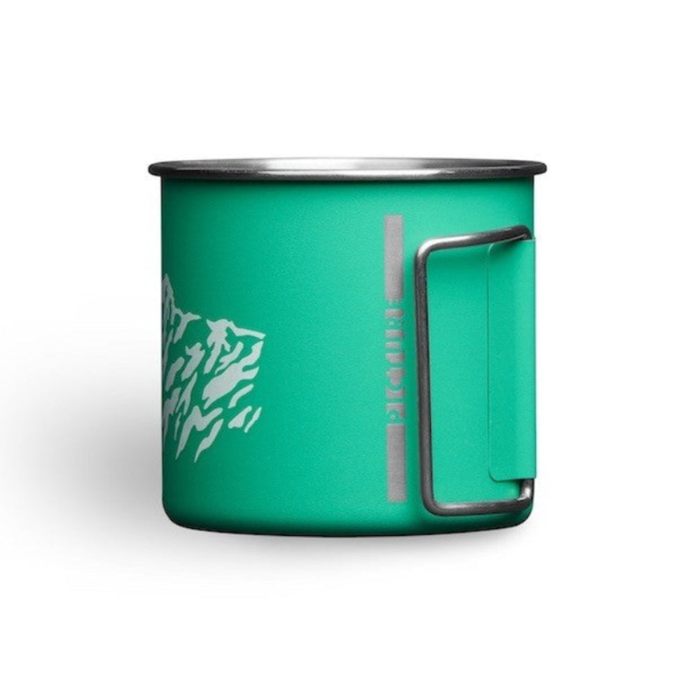 tasse randonee en inox avec anses retractables verte