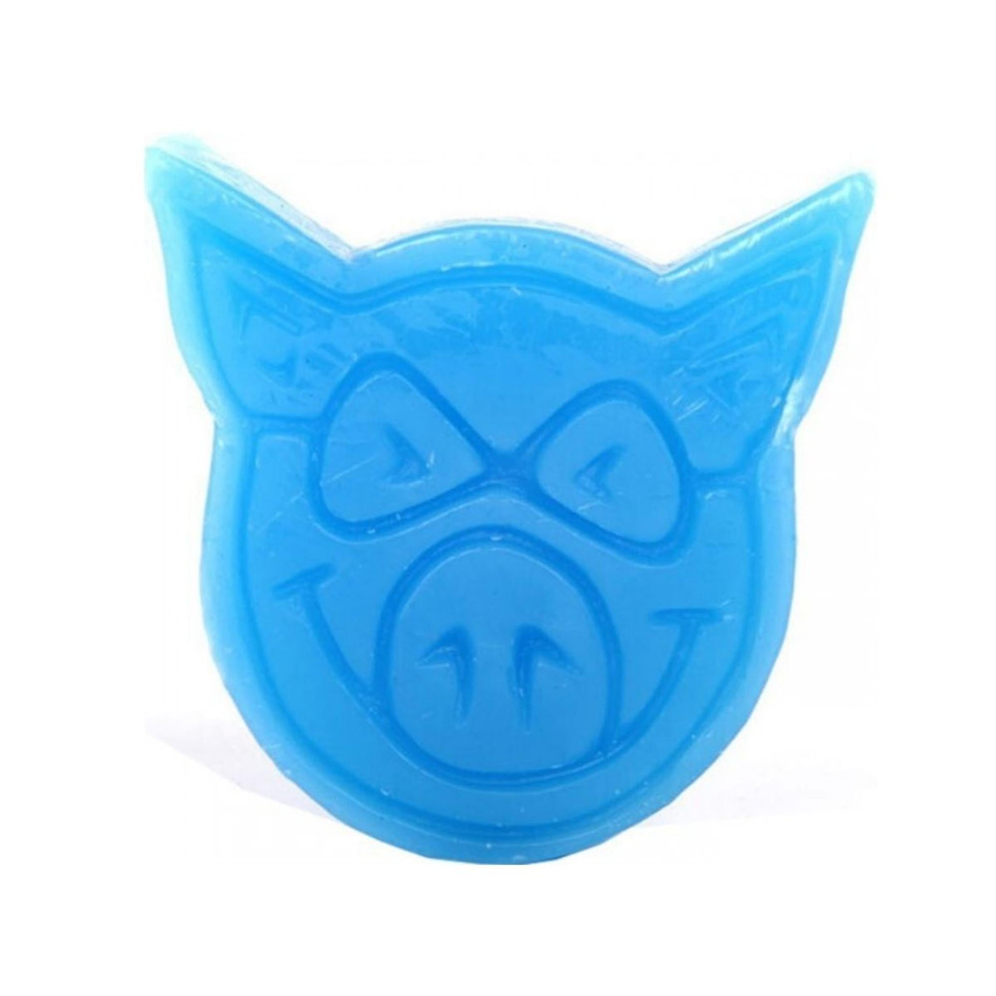 wax de skate en forme de tete de cochon pig bleu