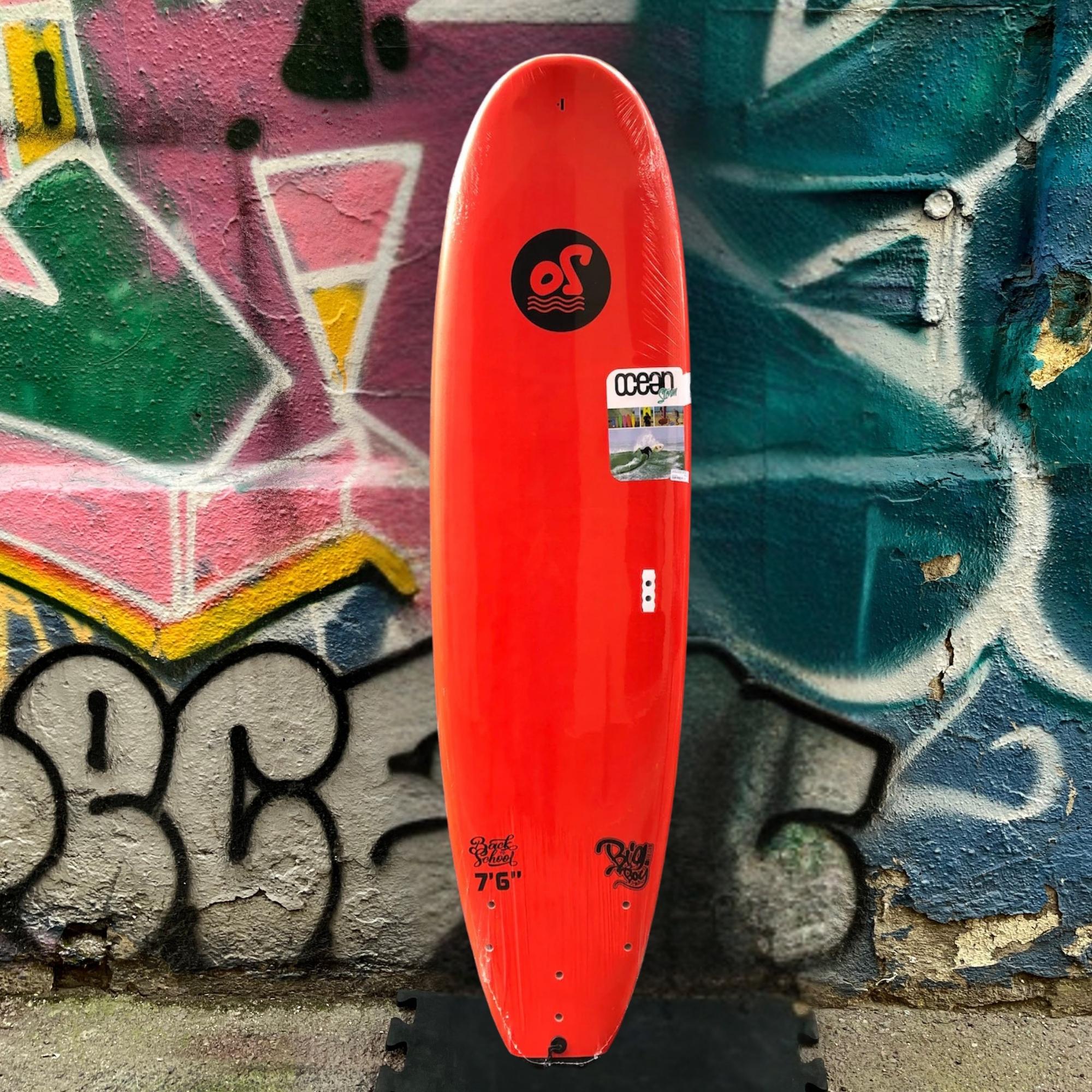 softboard ocean storm big boy 7 6 planche surf mousse grand volume debutant rouge