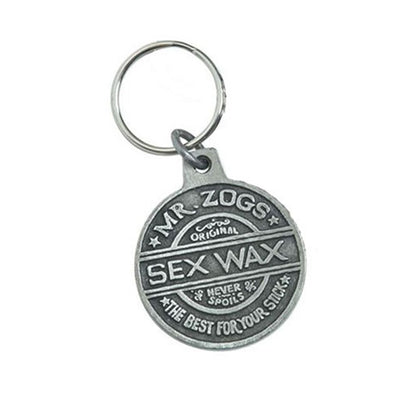 porté clefs métallique gris inscription mr zogs sex wax