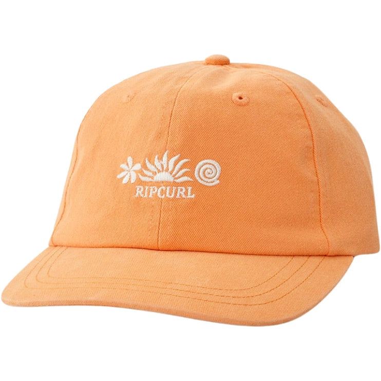 casquette orange rip curl vue de 3/4