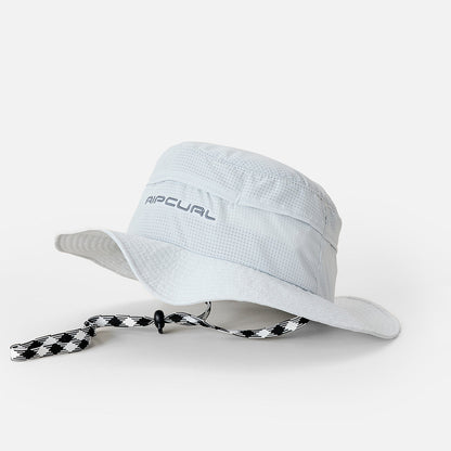 Chapeau Rip Curl Vaporcool Aerotech Chrome avec cordon de serrage réglable visible sous le bord
