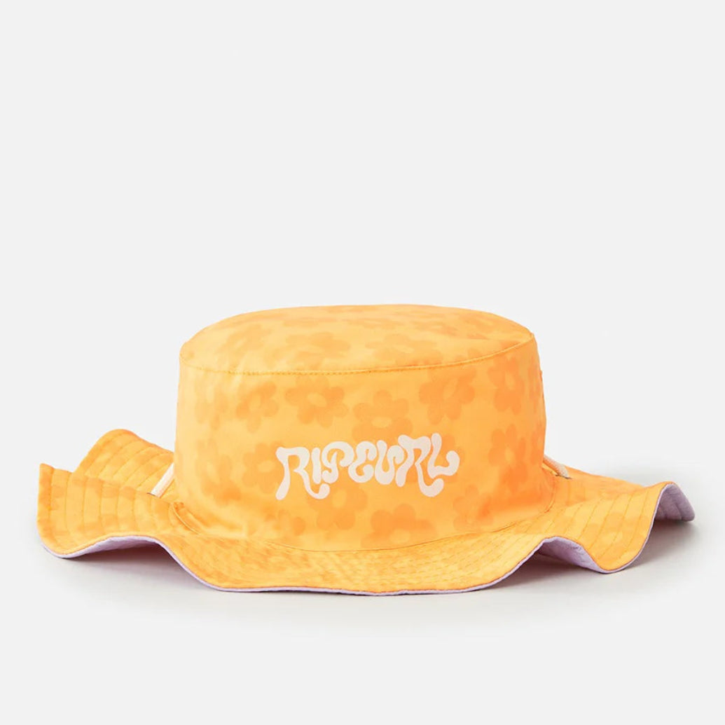 chapeau anti uv fille jaune a fleur