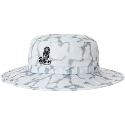 chapeau de plage avec bords larges broderie noire et gris