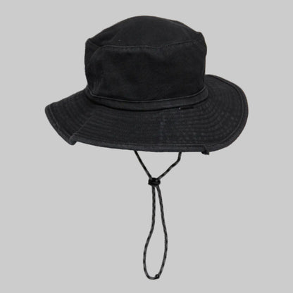 bob unisexe noir avec cordon ajustable vue arriere