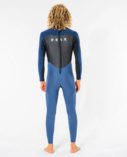 Vue arrière de la Peak Energy 3/2 Zip Dos, fermeture centrale et large panneau dorsal noir contrastant