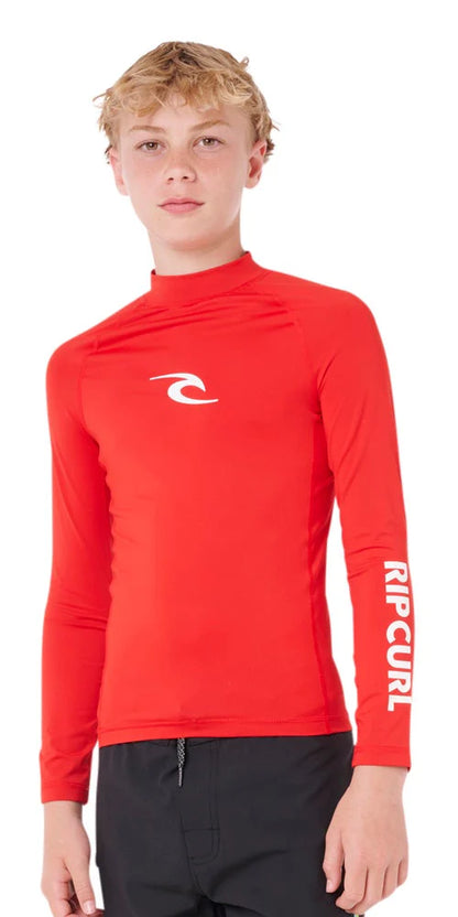 RIP CURL LYCRA ENFANT MANCHES LONGUES Rouge