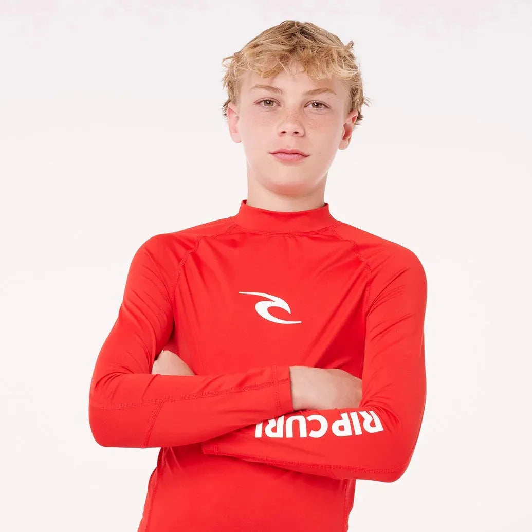 RIP CURL LYCRA ENFANT MANCHES LONGUES Rouge