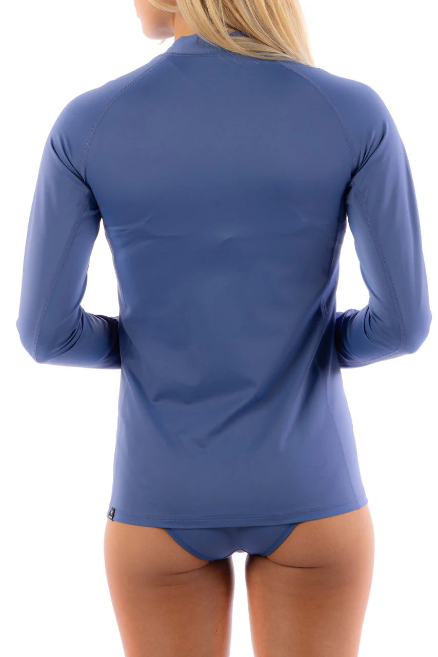 RIP CURL FEMME LYCRA MANCHES LONGUES ZIPPÉ Navy