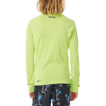 RIP CURL LYCRA ENFANT MANCHES LONGUES Lime