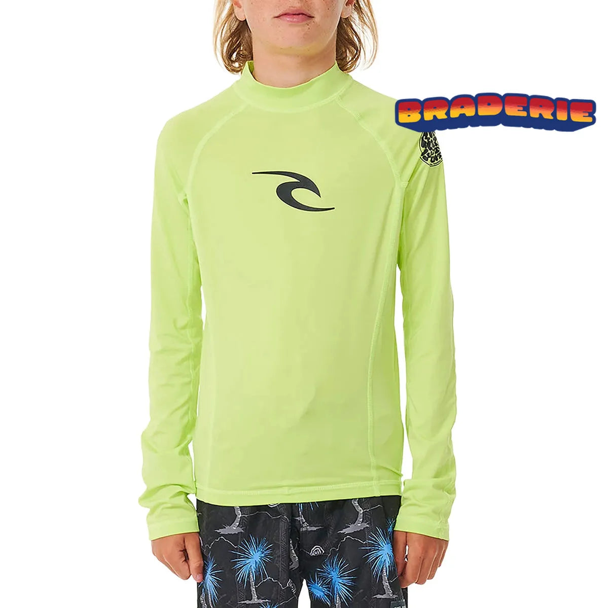 RIP CURL LYCRA ENFANT MANCHES LONGUES Lime