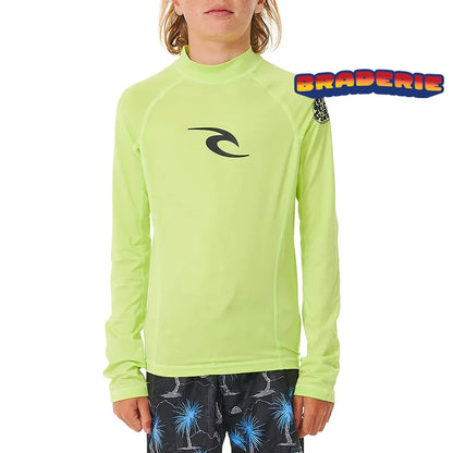 RIP CURL LYCRA ENFANT MANCHES LONGUES Lime