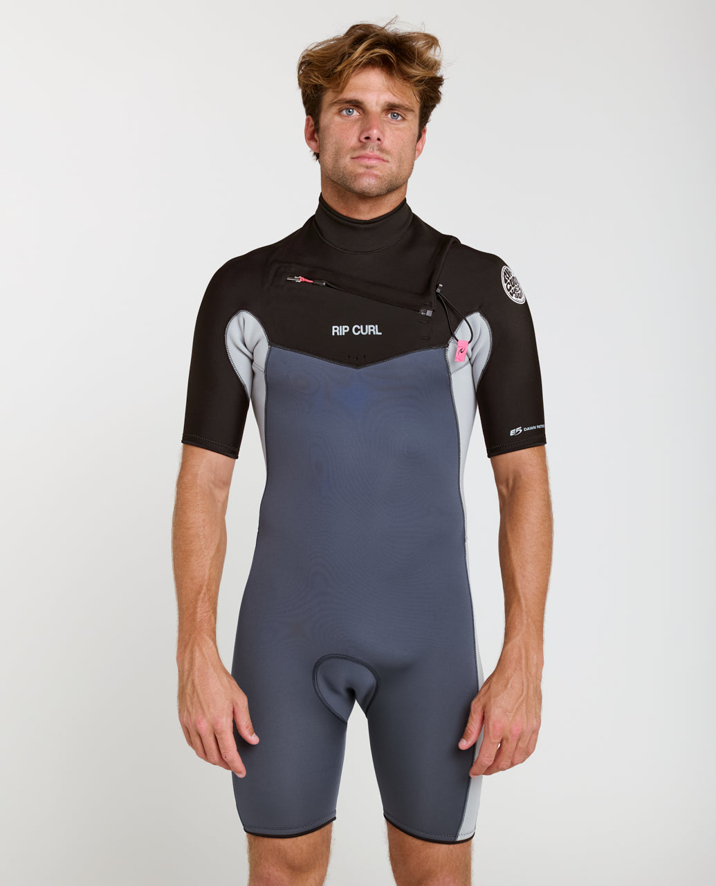 shorty homme de surf rip curl dawn patrol porté vue de face