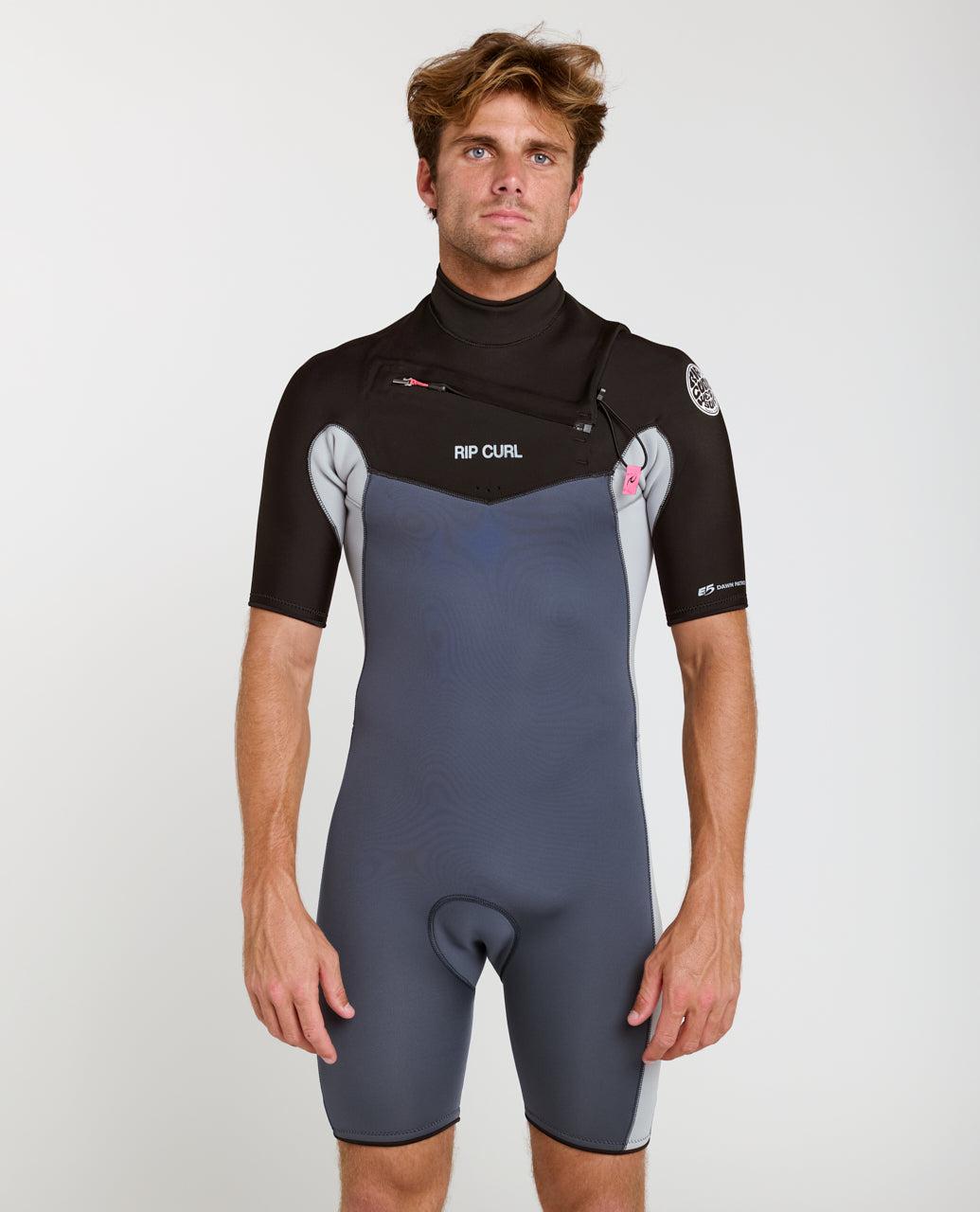 shorty homme de surf rip curl dawn patrol porté vue de face