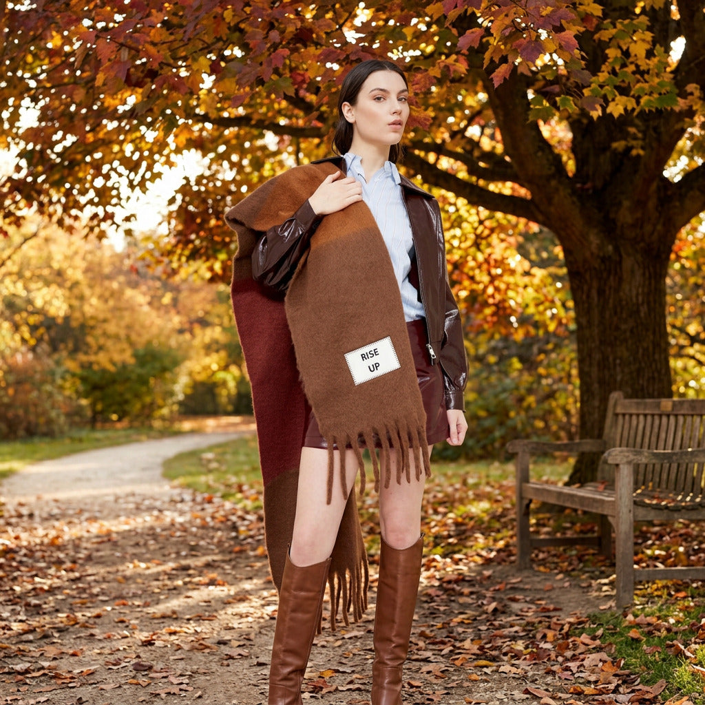 Verb To Do Echarpe Maxi Rise Up Multi Brown