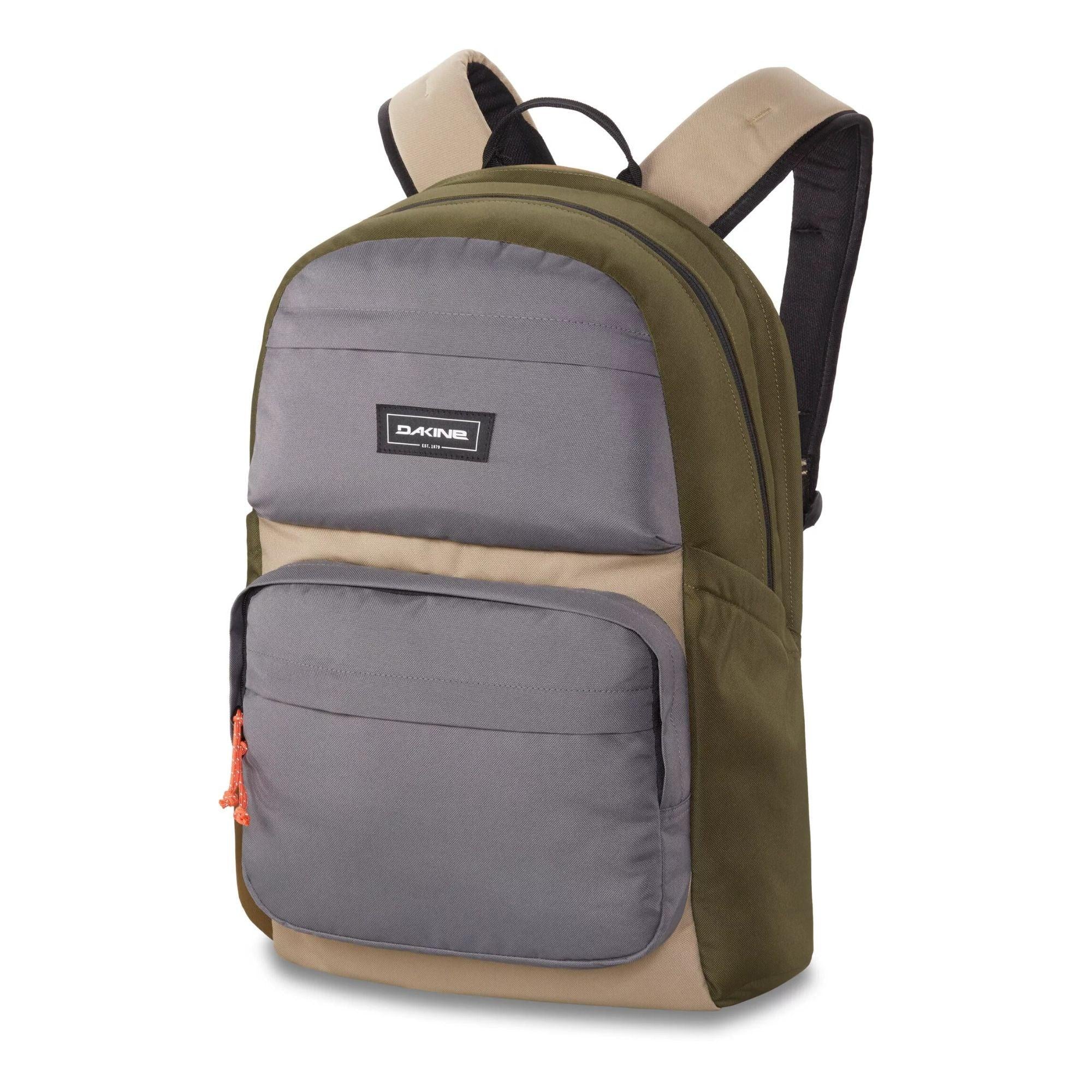 sac à dos scolaire gris beige kaki