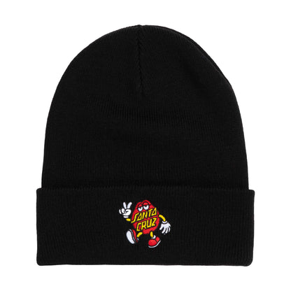 bonnet noir santa cruz avec broderie homme drole rouge