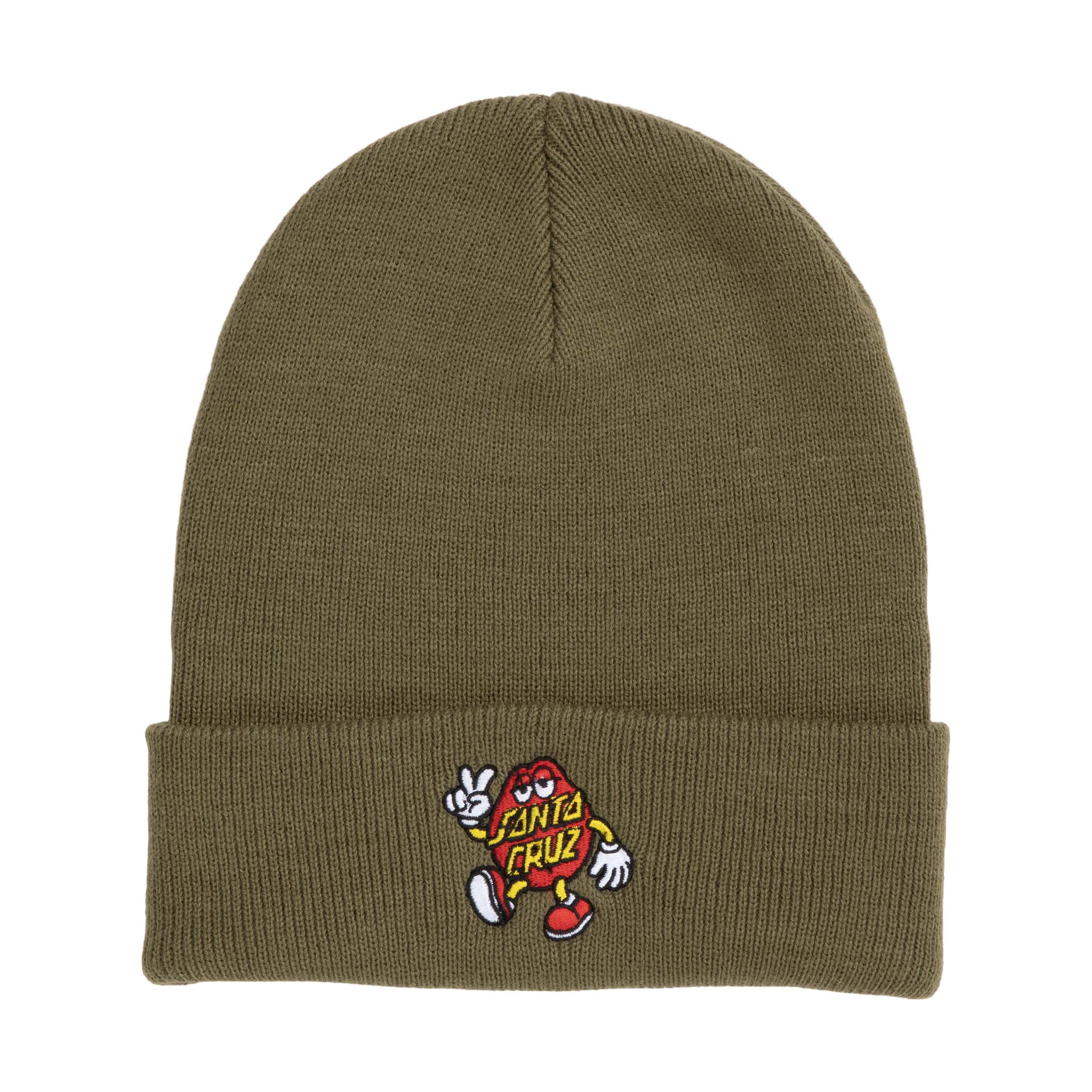 bonnet kaki santa cruz avec broderie homme drole rouge
