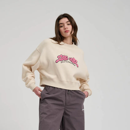 zoom logo winkowski 8baller en relief sweat femme coton style skate californien