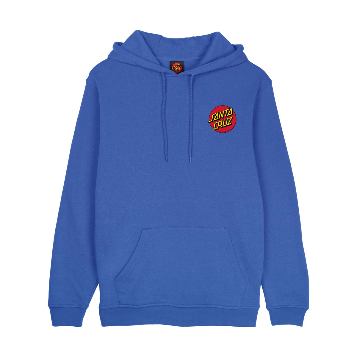 Face du sweat Santa Cruz Sapphire, avec poche kangourou, cordons et petit logo rond sur la poitrine