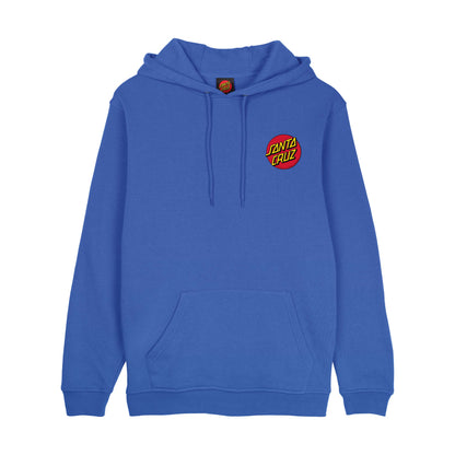 Face du sweat Santa Cruz Sapphire, avec poche kangourou, cordons et petit logo rond sur la poitrine